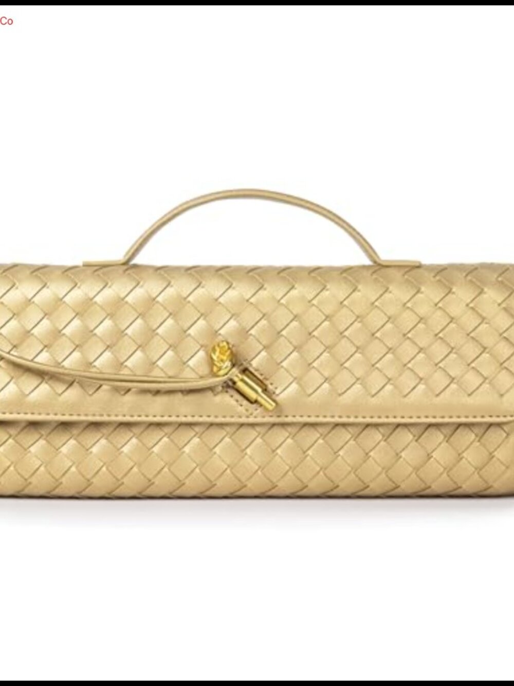Woven Vegan Leather Clutch Crossbody Evening Bag for Women